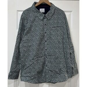 Craft + Flow Blue Plaid Button Up‎ Long Sleeve Shirt Size 2XL